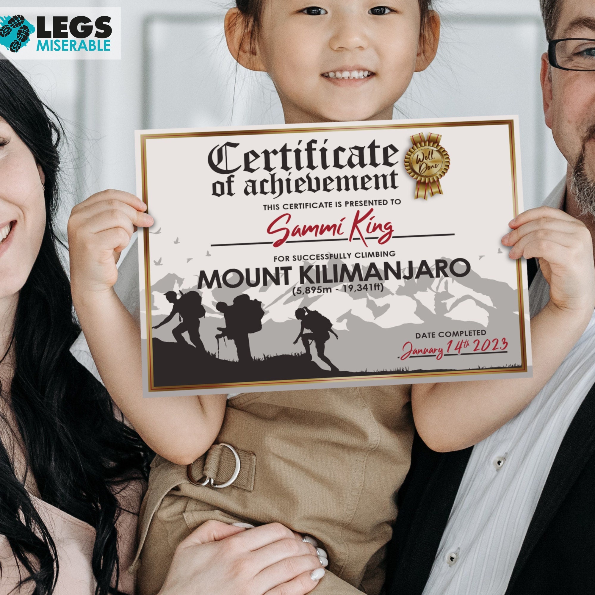 I Climbed Mount Kilimanjaro Certificate - Digital Download