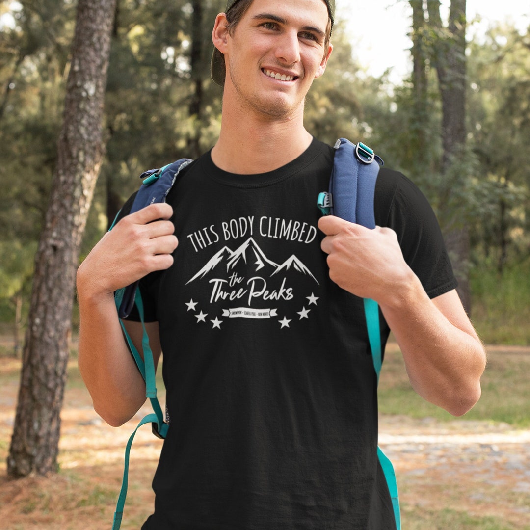 I Climbed the Three Peaks Tshirt for Walkers and Hikers Snowdon, Ben