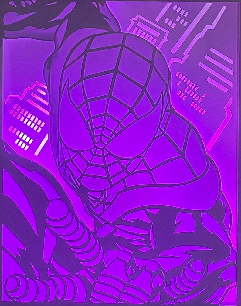 Lightbox SVG PDF PNG Digital File to Create Spider Man Spider Man Light