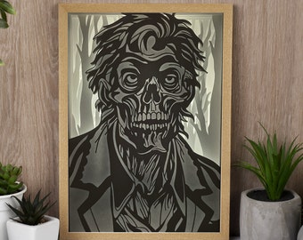 Lightbox TV series the walking dead zombie digital file to create a light frame