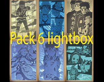 Pack 6 lightbox manga digital file to create a light frame