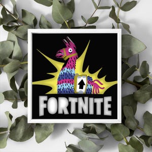 Boîte d'ombre jeu gaming f-nite multicouche 3D fichier numérique SVG, svg pinata, shadow box superposition fort nite, multicouche 3D gaming