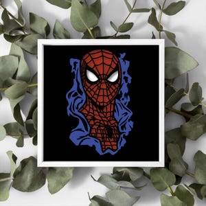 Boîte d'ombre spiderman multicouche 3D fichier numérique SVG PNG PDF, svg spiderman, shadow box superposition spiderman, multicouche 3D svg