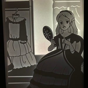 Princess Sarah animated digital file to create a bright frame image 2