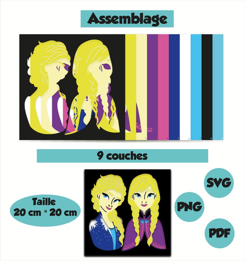 Princess Queen Shadow Box Multilayer 3D, Snow Queen SVG, Winter Queen