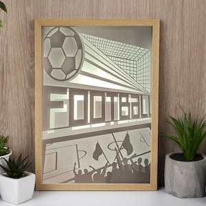 Lightbox football digital file to create a light frame