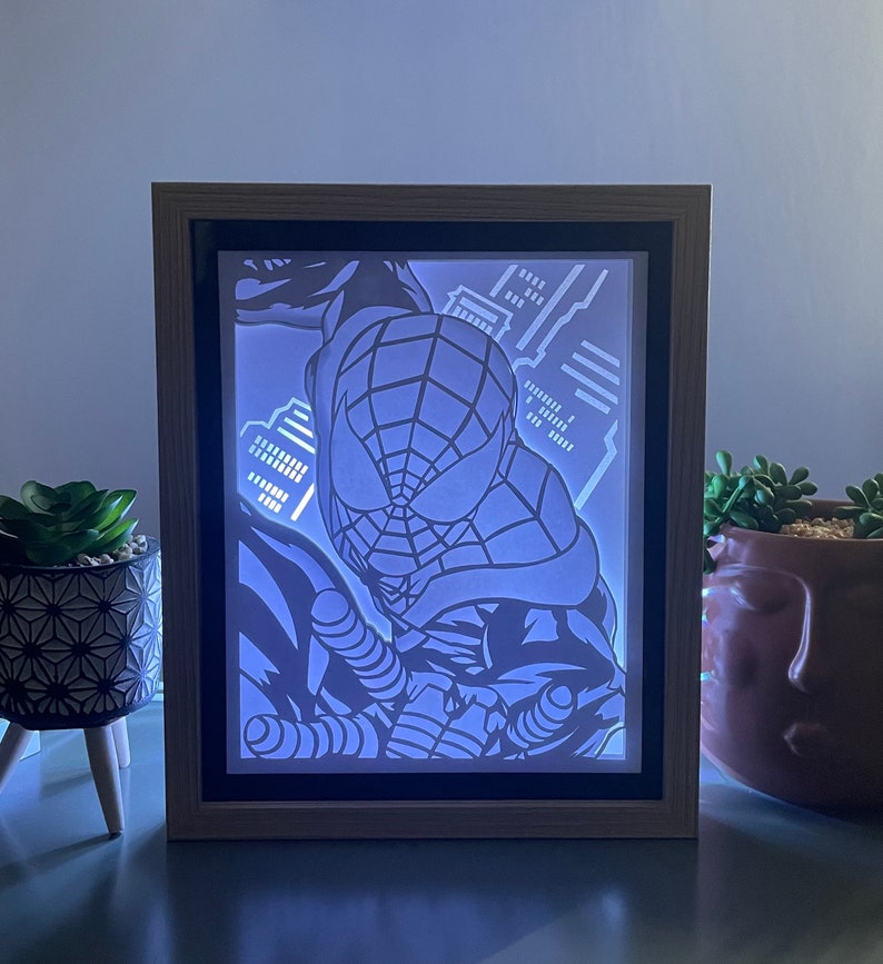 Lightbox SVG PDF PNG Digital File to Create Spider Man Spider Man Light