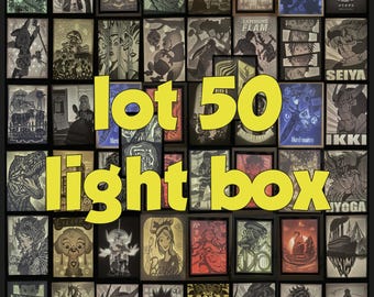 Lote de 50 imágenes SVG para cajas de luz: manga, Pascua, dibujos animados, princesas, multicapa y 3D.