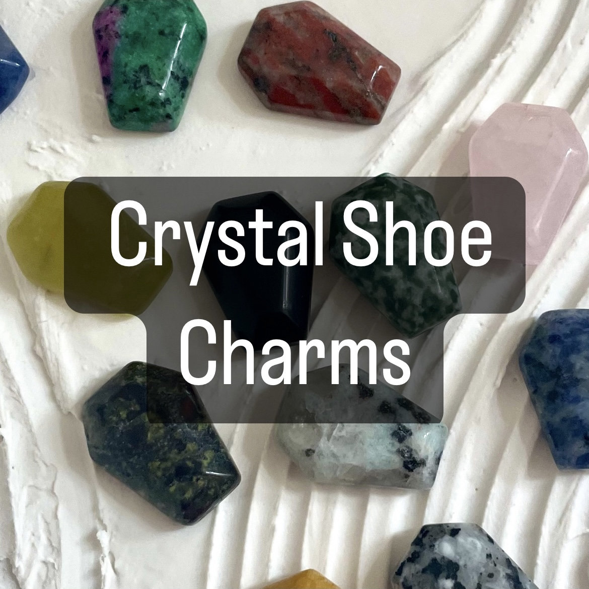 Crystal Jibitiz- crystal croc charm, crystal accessories, healing crystals,  custom croc charm. croc accessory.