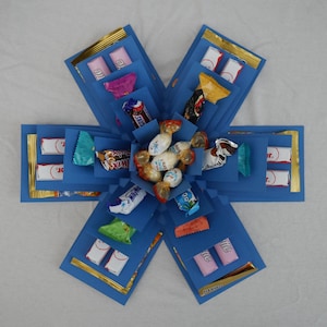 Explosionsbox l Geschenkbox leer l Candy Explosionsbox für Geburtstag, Hochzeit, Geldgeschenk, Jahrestag, Weihnachten, Gutschein, Abschluss