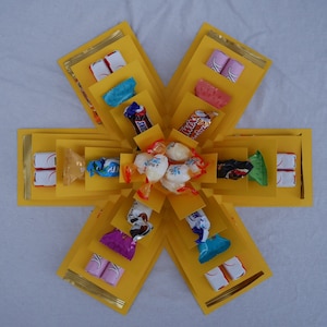 Explosionsbox l Geschenkbox leer l Candy Explosionsbox für Geburtstag, Hochzeit, Geldgeschenk, Jahrestag, Weihnachten, Gutschein, Abschluss