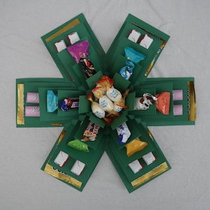 Explosionsbox l Geschenkbox leer l Candy Explosionsbox für Geburtstag, Hochzeit, Geldgeschenk, Jahrestag, Weihnachten, Gutschein, Abschluss