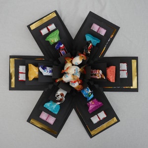 Explosionsbox l Geschenkbox leer l Candy Explosionsbox für Geburtstag, Hochzeit, Geldgeschenk, Jahrestag, Weihnachten, Gutschein, Abschluss