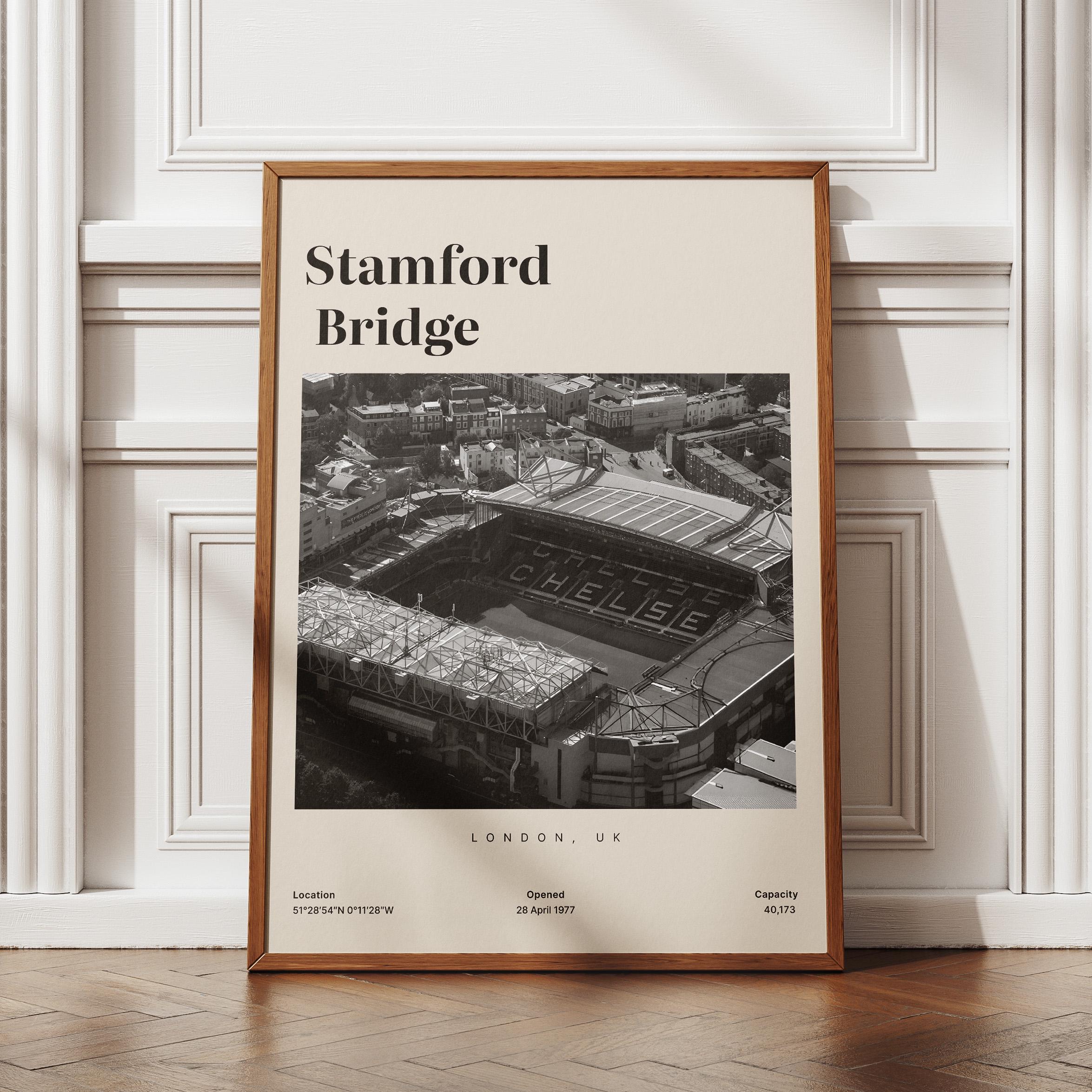 Stamford Bridge Stadium Poster, Football Print, Soccer Wall Art, Football Fan Gifts, Sport Home Decor
