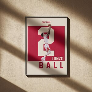 Poster Lonzo Ball, stampa di basket, regali per i fan del basket, decorazioni per la casa di basket