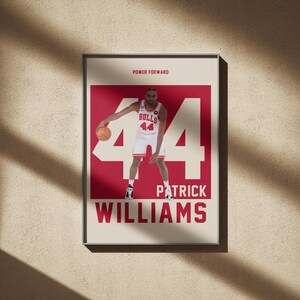 Poster di Patrick Williams, stampa di basket, regali per i fan del basket, decorazioni per la casa di basket