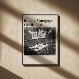 Rocket Mortgage FieldHouse Stadium Poster, Basketball Print, Basketball Fan Gifts, Basketball Home Decor
