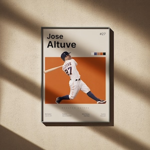 Jose Altuve Poster, Baseball Canvas, Baseball Fan Gifts, Printable  Wall Art, Sports Home Decor