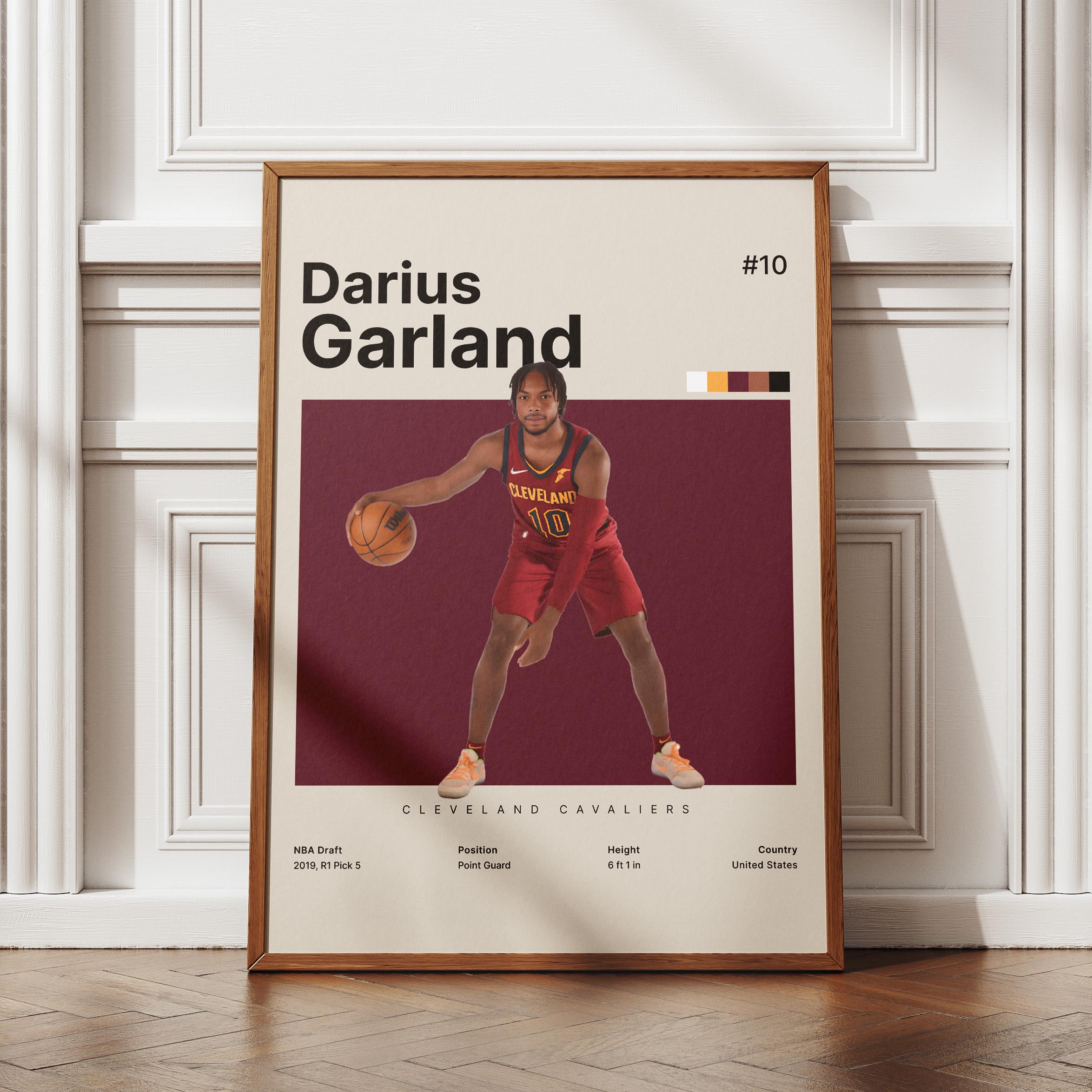Darius Garland Poster, Basketball Print, Basketball Fan Gifts