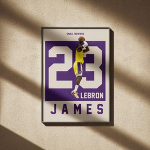 LeBron James Poster, Basketball Print, Basketball Fan Gifts, Basketball Home Decor