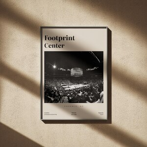Footprint Center Stadium Poster, Basketball Print, Basketball Fan Gifts, Basketball Home Decor