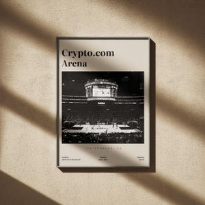 Crypto com Arena Stadium Poster, Basketball Print, Basketball Fan Gifts, Basketball Home Decor