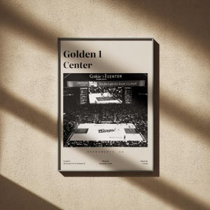 Golden 1 Center Stadium Poster, Basketball Print, Basketball Fan Gifts, Basketball Home Decor