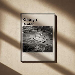 Kaseya Center Stadium Poster, Basketball Print, Basketball Fan Gifts, Basketball Home Decor