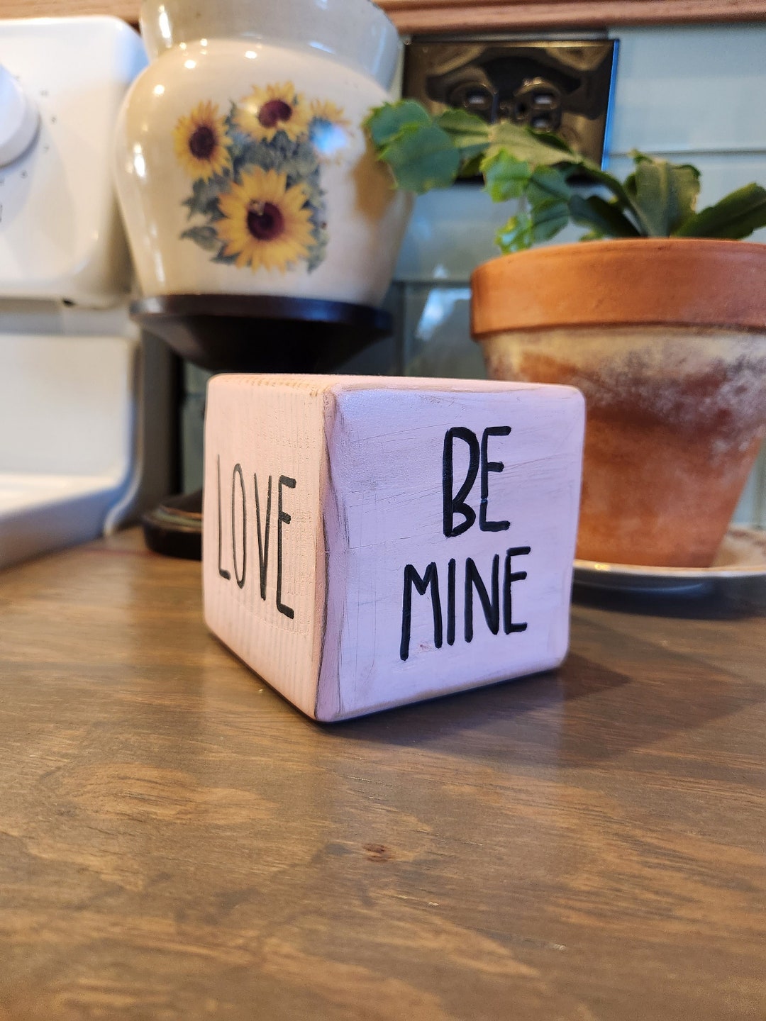 Be Mine Wood Block Shelf Sitter, Valentine's Day Decor, Anniversary