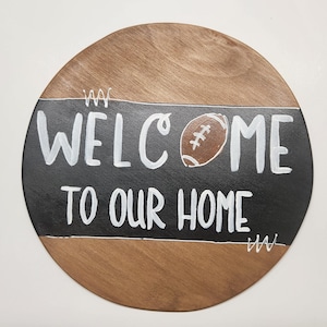 Welcome to Our Home Football Sign, Football Wreath Attachment