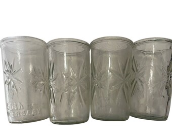 Set of 4 Starburst Jelly Jar