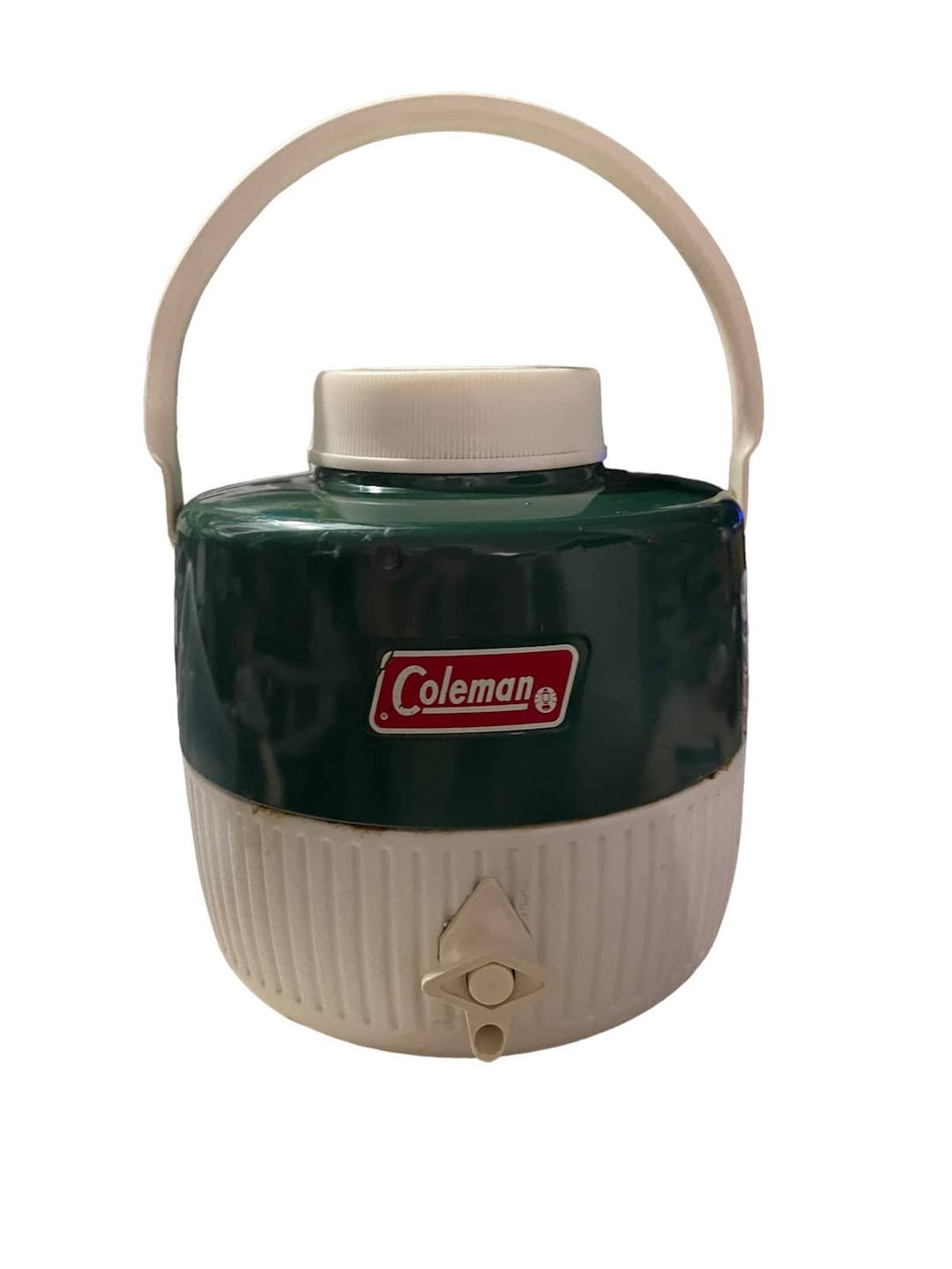 Vintage Coleman Water Jug 1 Gallon Green and White Etsy