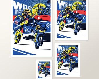 Valentino Rossi Motogp 2004 Welkom Wall Art Print Poster - Etsy