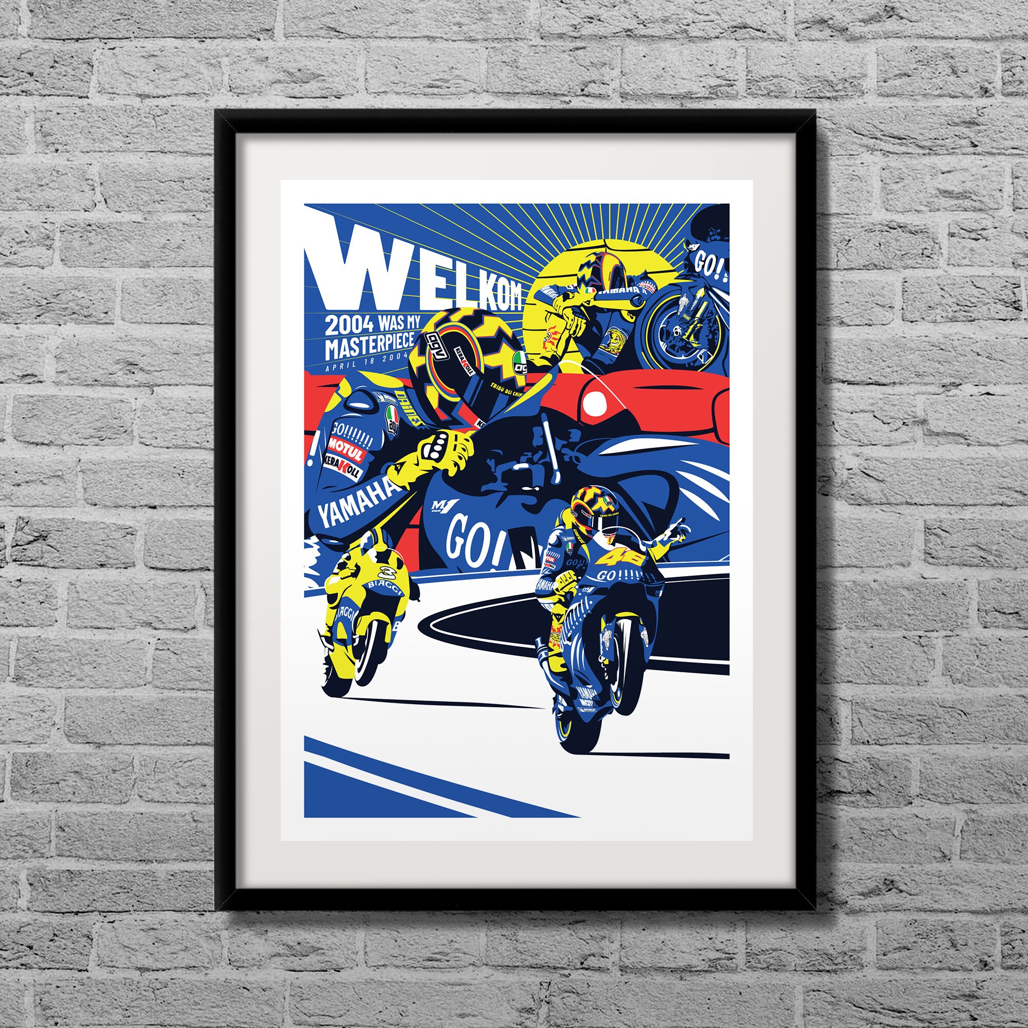 Valentino Rossi Motogp 2004 Welkom Wall Art Print Poster - Etsy