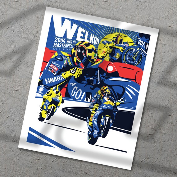 Valentino Rossi Motogp 2004 Welkom Wall Art Print Poster - Etsy