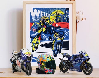 Valentino Rossi Motogp 2004 Welkom Wall Art Print Poster - Etsy