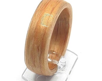 Handmade Oak Wood Ring, Custom Bentwood Wedding and Engagement Band, Minimalist Eco-Friendly Wooden Ring for Men and Women