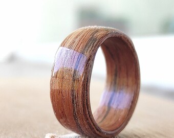 Handmade Rosewood Band, Custom Wooden Wedding Ring, Unique Eco-Friendly Engagement Ring, Minimalist Brown Wood Band, Personalized Gift