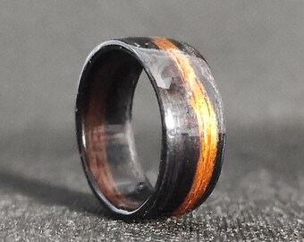 Handmade Ebony Wood Ring, Custom Bentwood Wedding Band, Unique Engagement Ring, Eco-Friendly Wooden Ring, Personalized Promise Ring for Her