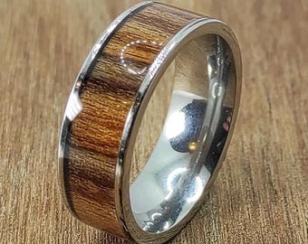 Men's Rosewood Ring – Unique Handmade Palisander Wood Jewelry, Perfect Gift for Him on Birthdays or Special Occasions