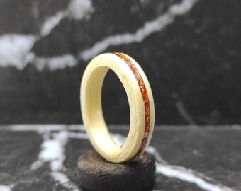 Wood & Glitter Rings