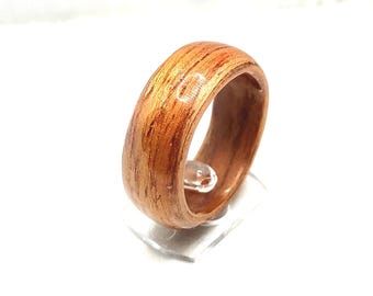 Handmade Teak Wood Engagement Ring, Custom Wooden Wedding Band, Eco-Friendly Minimalist Jewelry, Unique Nature-Inspired Gift For Him Or Her