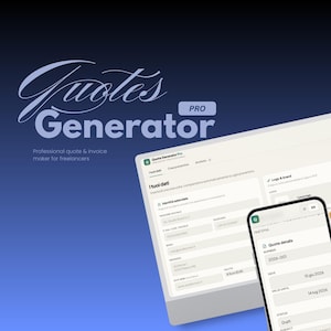 Quote Generator Pro | Professional Invoice Quote Maker for Freelancers | PDF Export | Multi-Currency | Offline Web App for Mac & Windows