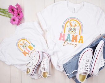 Mama and Mini Easter tshirt, mommy and me shirts, Easter bunny tee, Mama Bunny, kids Easter shirt, family matching tops