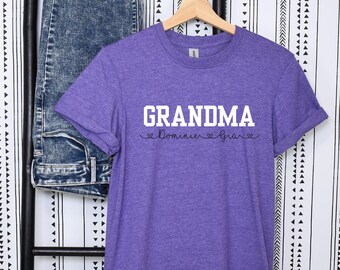 Grandma Shirt, Shirt for Grandma, Grandkids Shirt, Grandma gift, Grandma Mothers day gift, Gift for her, Grandma shirt with names
