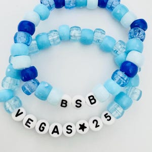 Bracelets d&#39;amitié en perles de poney concert Vegas Backstreet Boys | Lot de 2