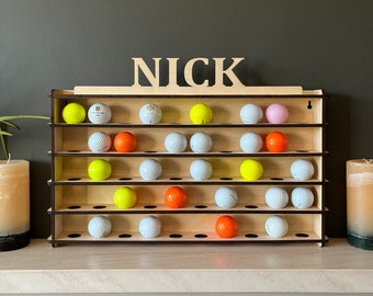 Personalised Golf Ball Display Rack - 50 balls