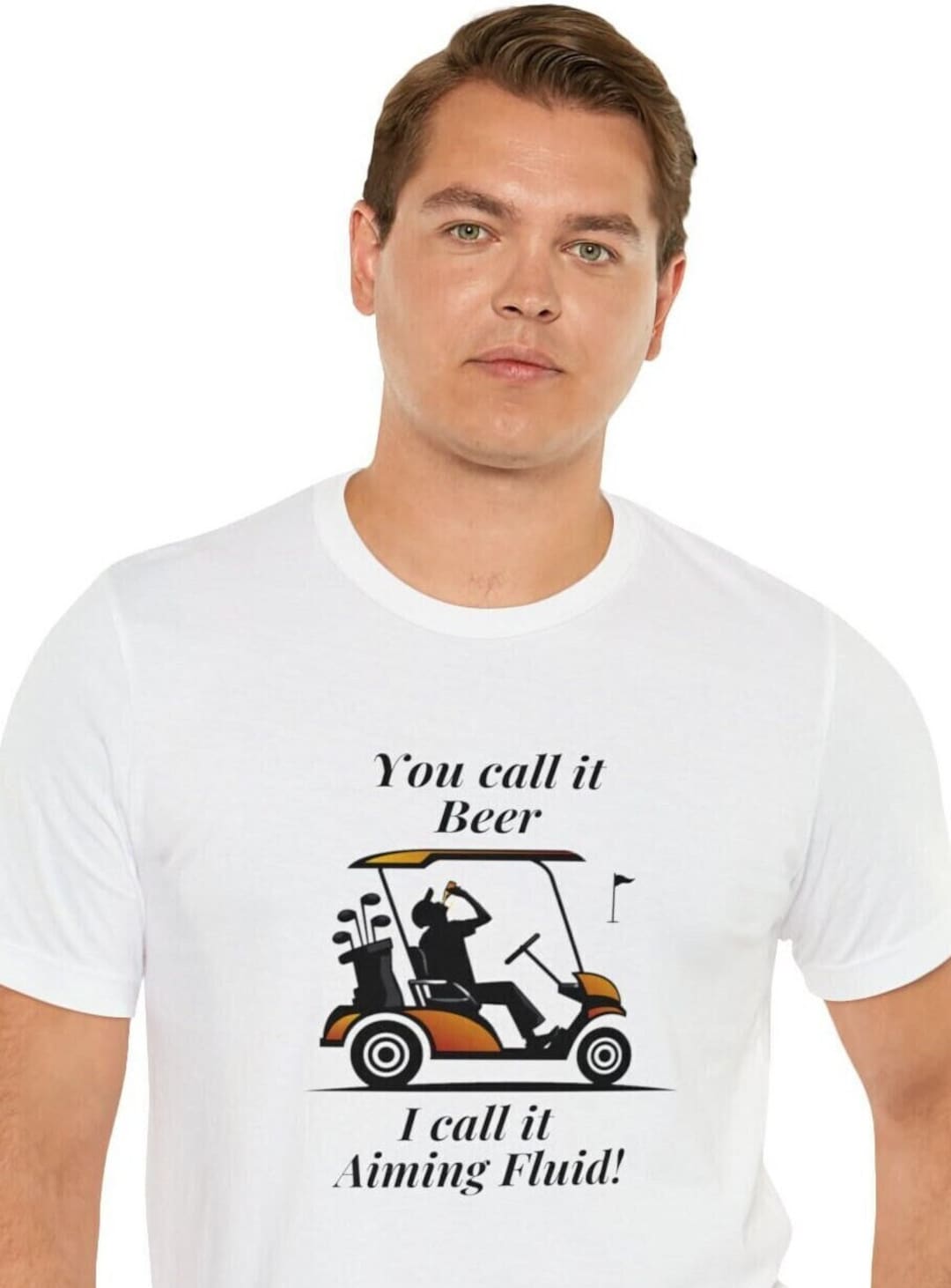Aiming Fluid Funny Golf T Shirt Unisex White Jersey Short Sleeve Tee Etsy