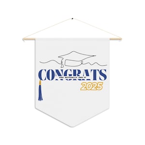 Graduation Pennant Banner, &quot;Congrats You Finally Did It&quot;, Congrats 2025 Wall Decor, Graduation Party Decoration