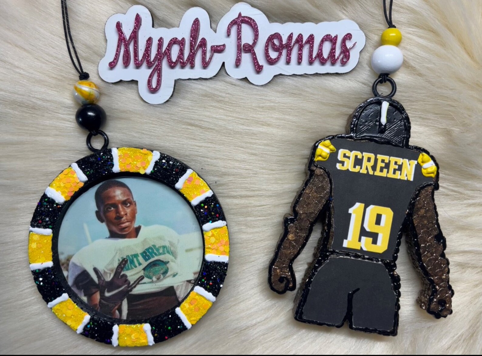 Football Player Freshie Senior Year Gifts Customized Freshie Etsy